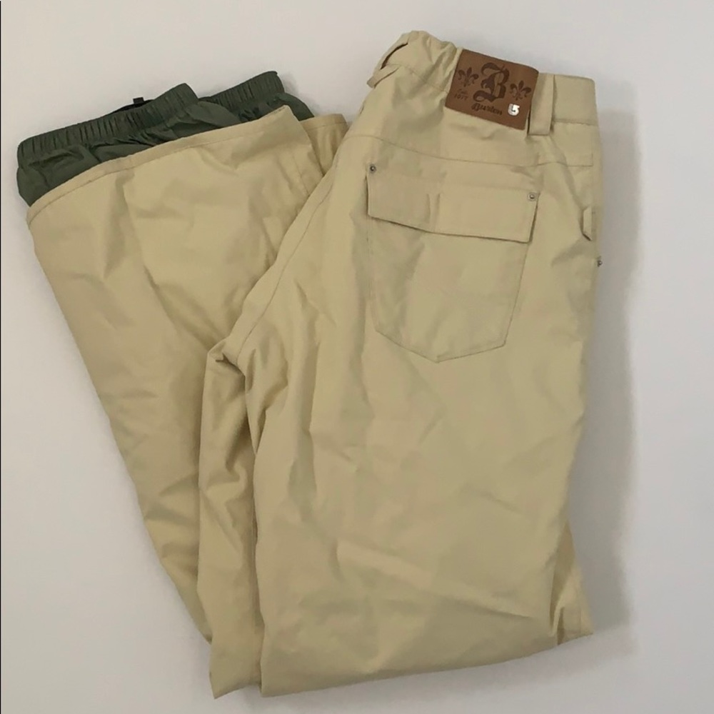 {Burton} NWOT cream snowboard pants size small